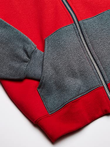 Fruit of the Loom boys Fleece Sweatshirts, Hoodies, Sweatpants & Joggers Shirt, Full Zip - True Red, X-Small US2