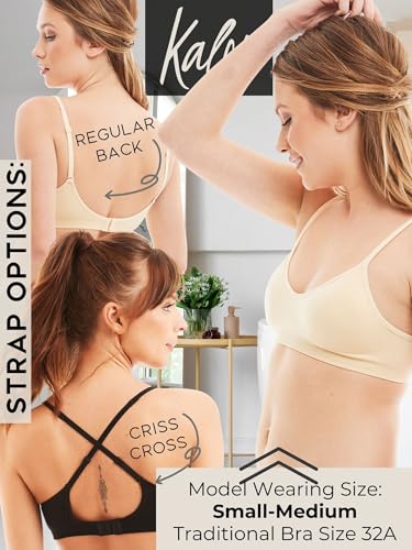 Image of Kalon Women's 4 Pack Demi Padded Bralette Wireless Comfortable Bra