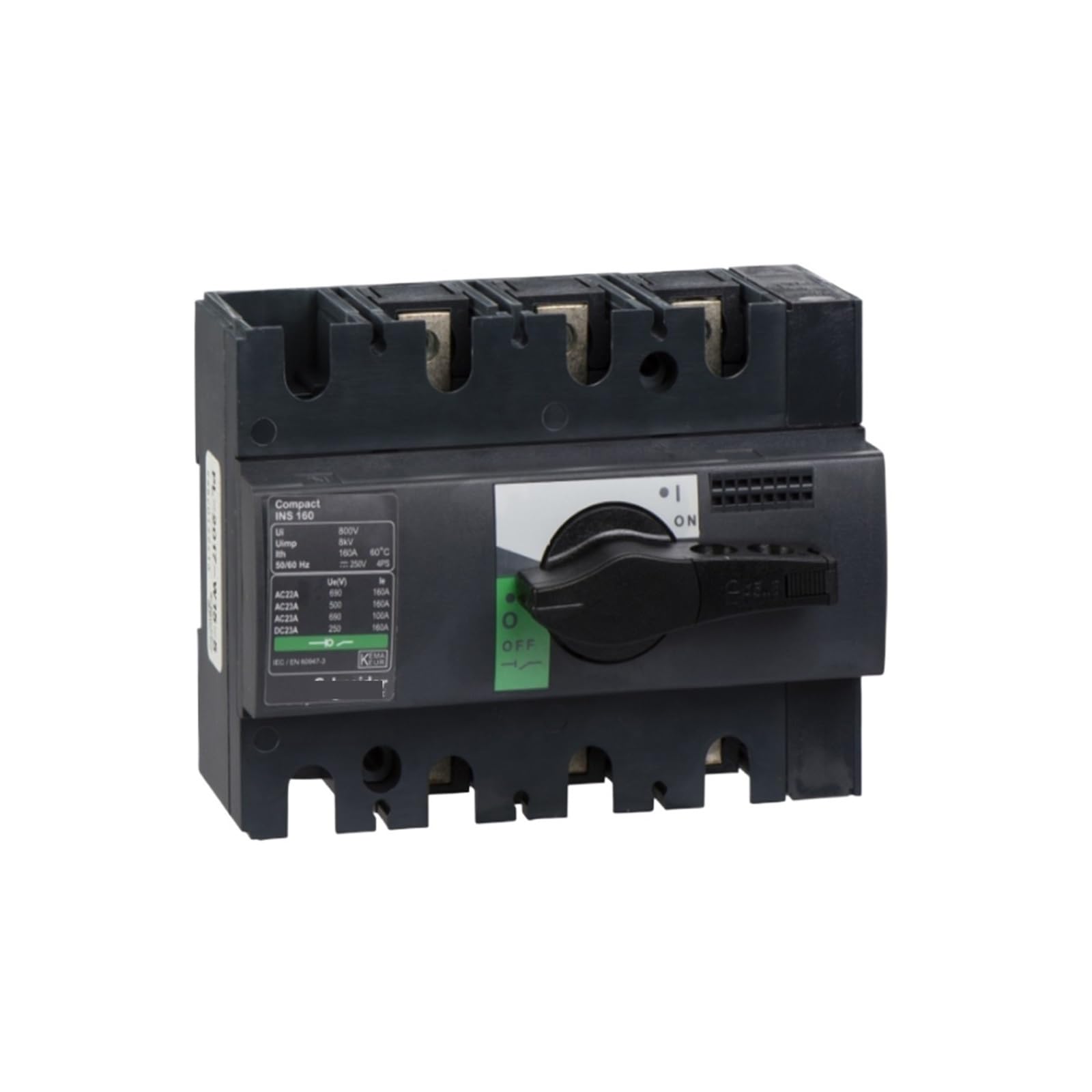 Interrupteur de charge 160A INS160 3P 28912 haute performance pour armoire