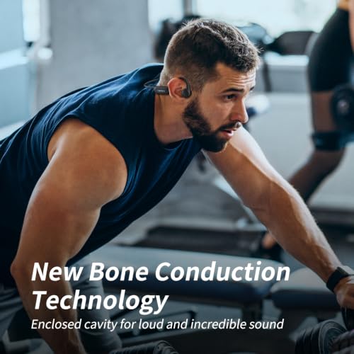 Image of CXK Bone Conduction Headphones Bluetooth 6.0 Open Ear Wireless with Mic