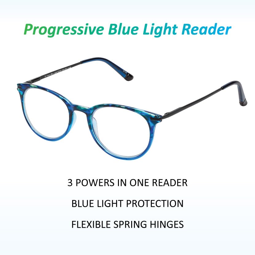 Image of SAV Eyewear womens Tri-focus 2307 Round Round Reading Glasses