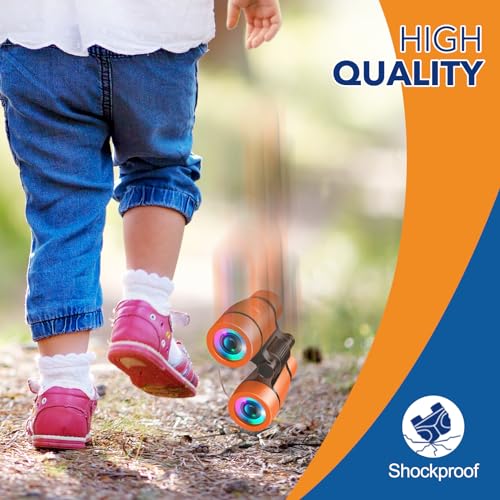 Image of 3-8 Year Old Boy Girl Toys: LET'S GO! Shockproof Binoculars for Kids Bird Watching 3 4 5 6 7 Year Old Boys Girls Outdoor Travel Toy for Kid Ages 4-7 Toddler Stocking Stuffers