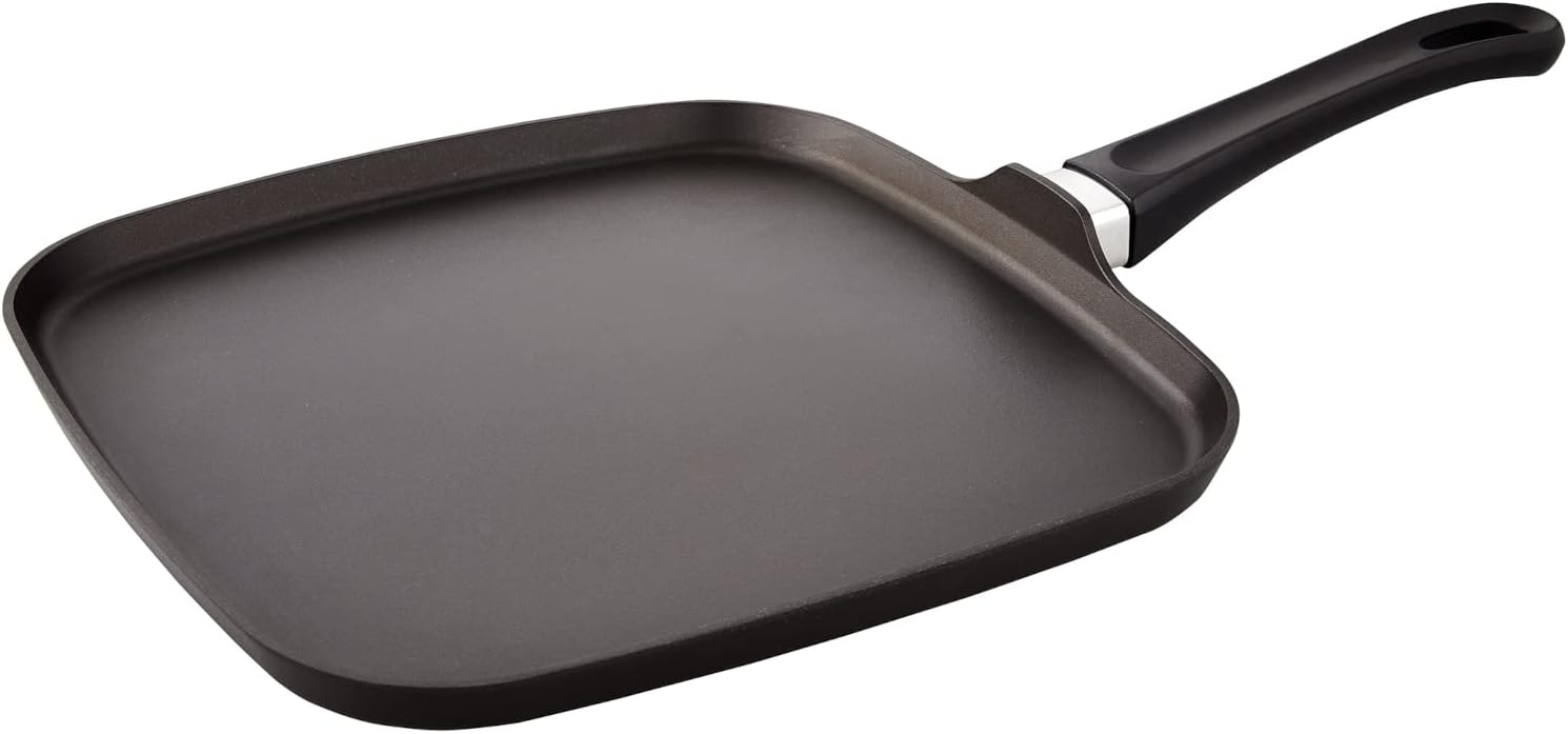 Scanpan Classic 11 inch Square Nonstick Griddle – Compatible with Gas and Electric Stovetops, Metal Utensil Safe, Oven Safe to 500°F, Dishwasher Safe
