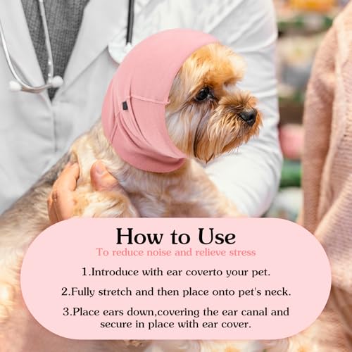 Wanmu 2 Stück Ruhige Ohren Hunde Gehörschutz Lärmschutz für Hunde Ohrenschutz Hund Wind Hundekopf Wickel Halswärmer Ohrschützer für Hundeohrschutz (M)