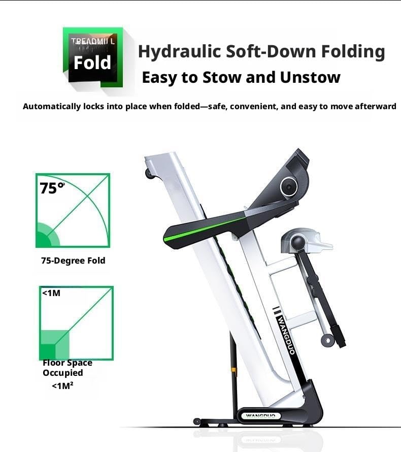 Image of Foldable Treadmill,Fitness Mini Multifunctional Electric Ultra Quiet, Suitable for Home, Gym, Business Office Use