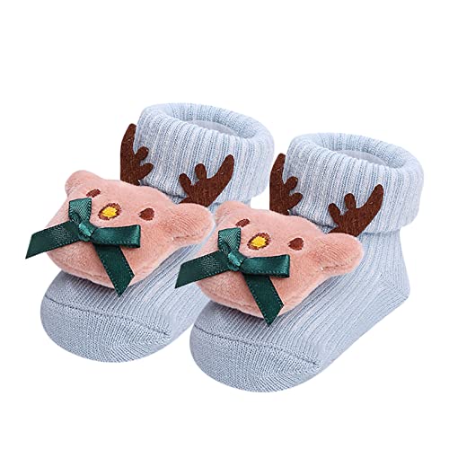 Mercatoo Baby Christmas Socks Toddler Boys Girls Children Socks Soft Sole Non Slip Toddler Shoes Socks Princess Cute Sock, B, 0-6 Months