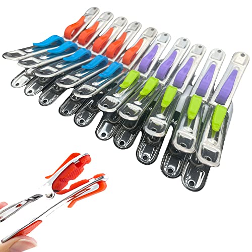 Lote de 20 pinzas para la ropa de acero inoxidable Soft Touch / 3 espacios de suspensión Cover