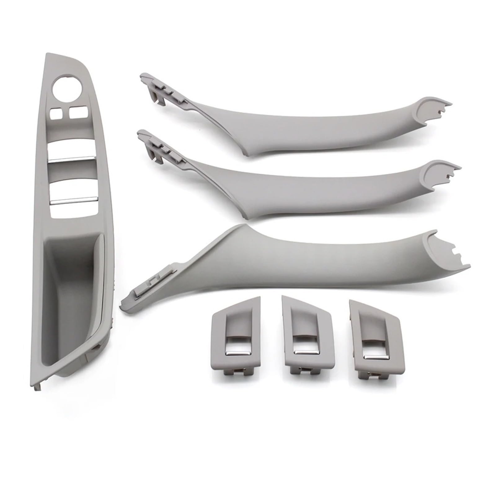 HLJNLVBN Car Interior Sticker Left Drive LHD Car Interior Door Handle Pull 7Pieces Set for BMW for 5 Series for F10 for F18 523 525 528(Model A Gray)