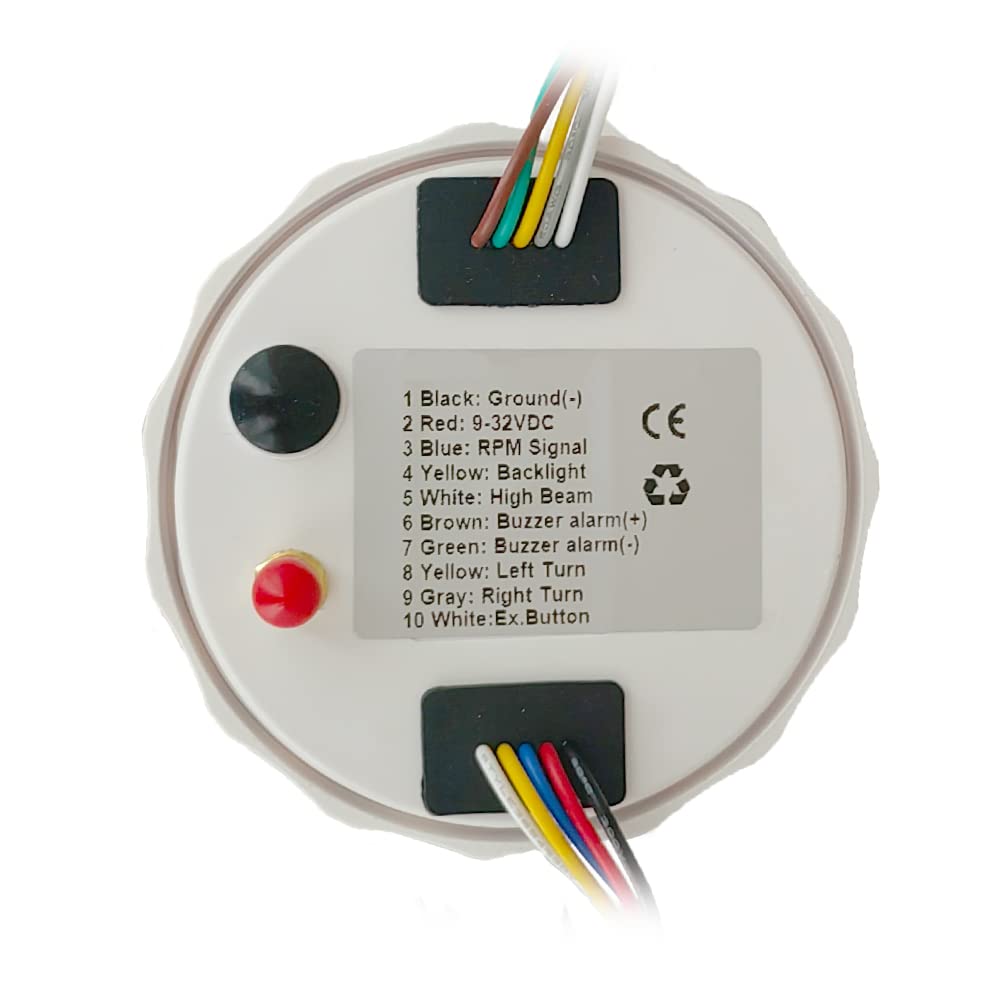 ELING Prędkościomierz GPS 2 w 1, 85 mm, 0-200 km/h, licznik kilometrów z obrotomierzem 8000 obr./min, miernik 12 V 24 V do wyścigów samochodowych, skuterów
