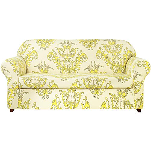 image for subrtex 2-Piece Durable Soft High Stretch Printed Slipcovers Washable 