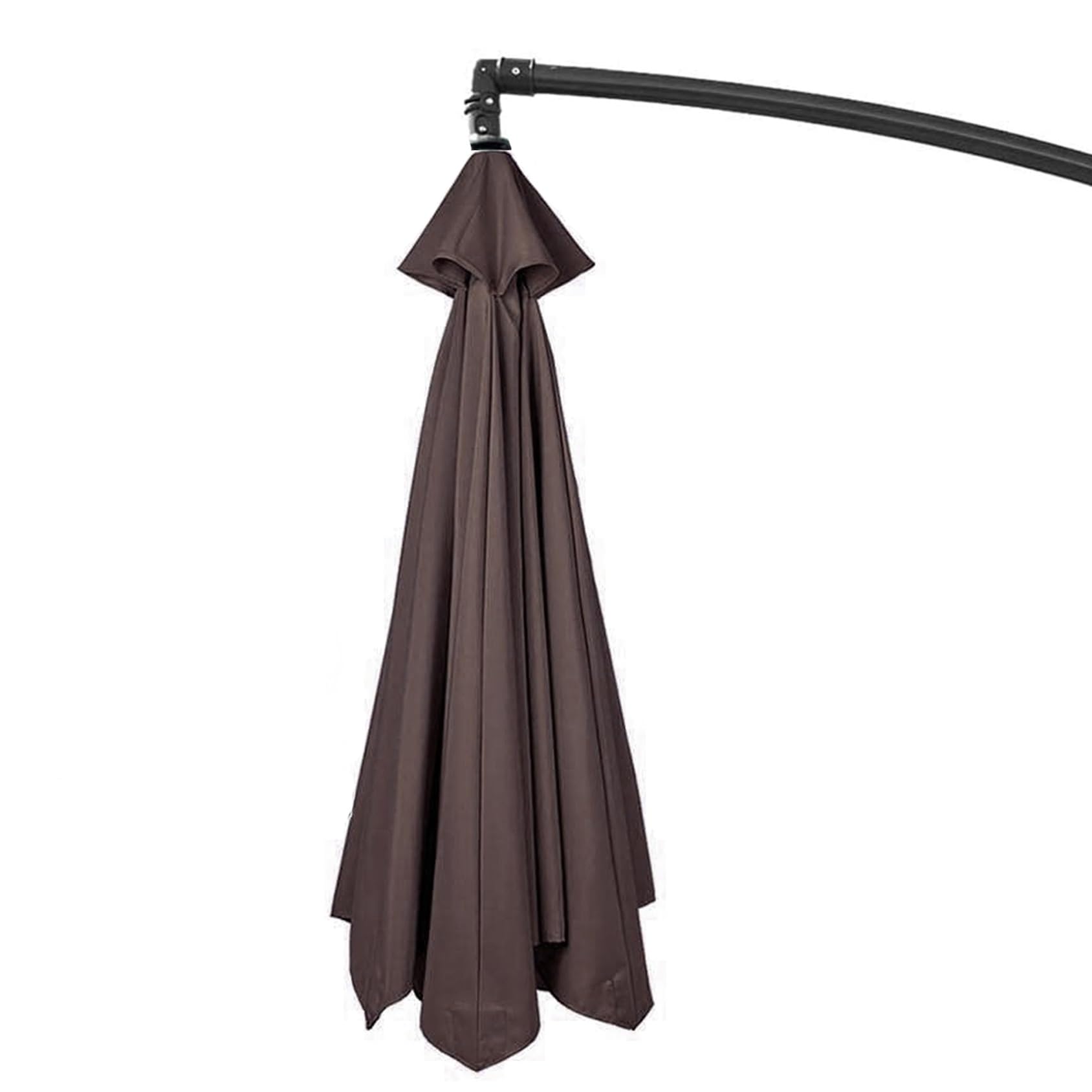 200CM/2.7M/300CM + 6 Arms/8 Arms Patio Umbrella Replacement Cloth Canopy Cover Waterproof Replacement Parasol Fabric Cover (Polyester)(Color:Brown,Size:6 ribs-2m(6.5ft)) โ image 1