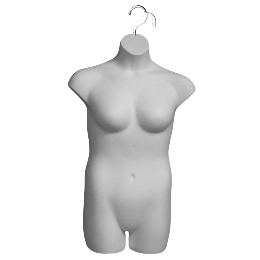White Plus Size Female Mannequin Torso