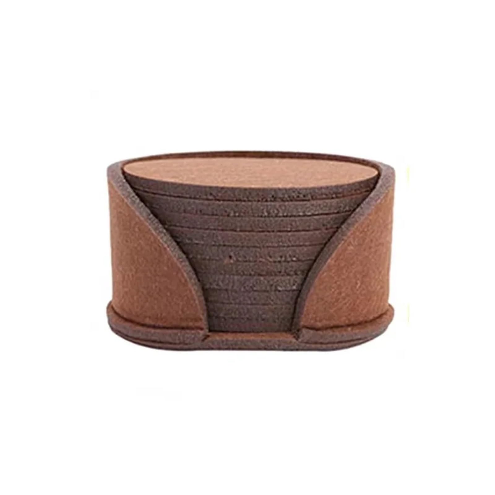 Coasters 11pcs Round Felt Coaster Dining Table Protector Pad Heat Resistant Cup Mat Coffee Tea Hot Drink Mug Placemat Kitchen Accessories(Coffee)
