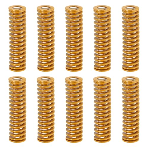 sourcing map 10pcs 3D Printer Heating Bed Spring,14mm OD 50mm Length