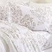 Great Bay Home Extra Soft Toile 100% Turkish Cotton Flannel Sheet Set. Warm, Cozy, Lightweight, Luxury Winter Bed Sheets. Belle Collection (Queen, Taupe)