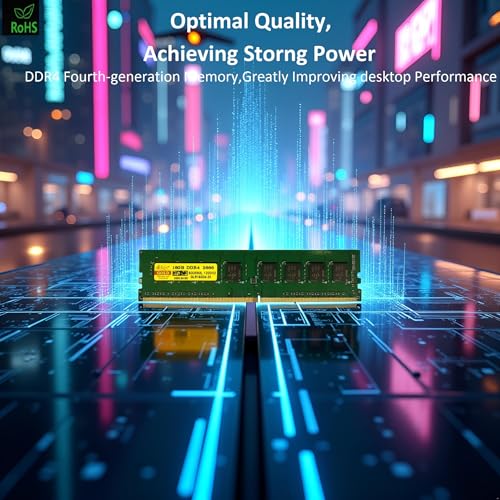 Image of Dolgix Gold 16GB DDR4 2666MHz Desktop RAM (Memory) U-DIMM | Long-DIMM | CL-19 | 1Rx8 Dual Rank PC4-21333, Warranty -5 Years (Made in India)