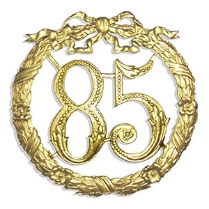 Walter Kunze Jubiläumszahl 85, Ø 24 cm, Gold, Jubiläumskranz