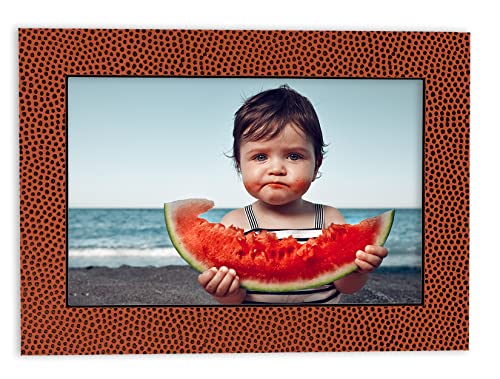 5X7 Mat For 4X6 Photo - Precut Football Texture Picture Matboard For Frames Measuring 5 X 7 Inches - Bevel Cut Matte To Display Art Measuring 4 X 6 Inches - Acid Free One Mat #TOP5