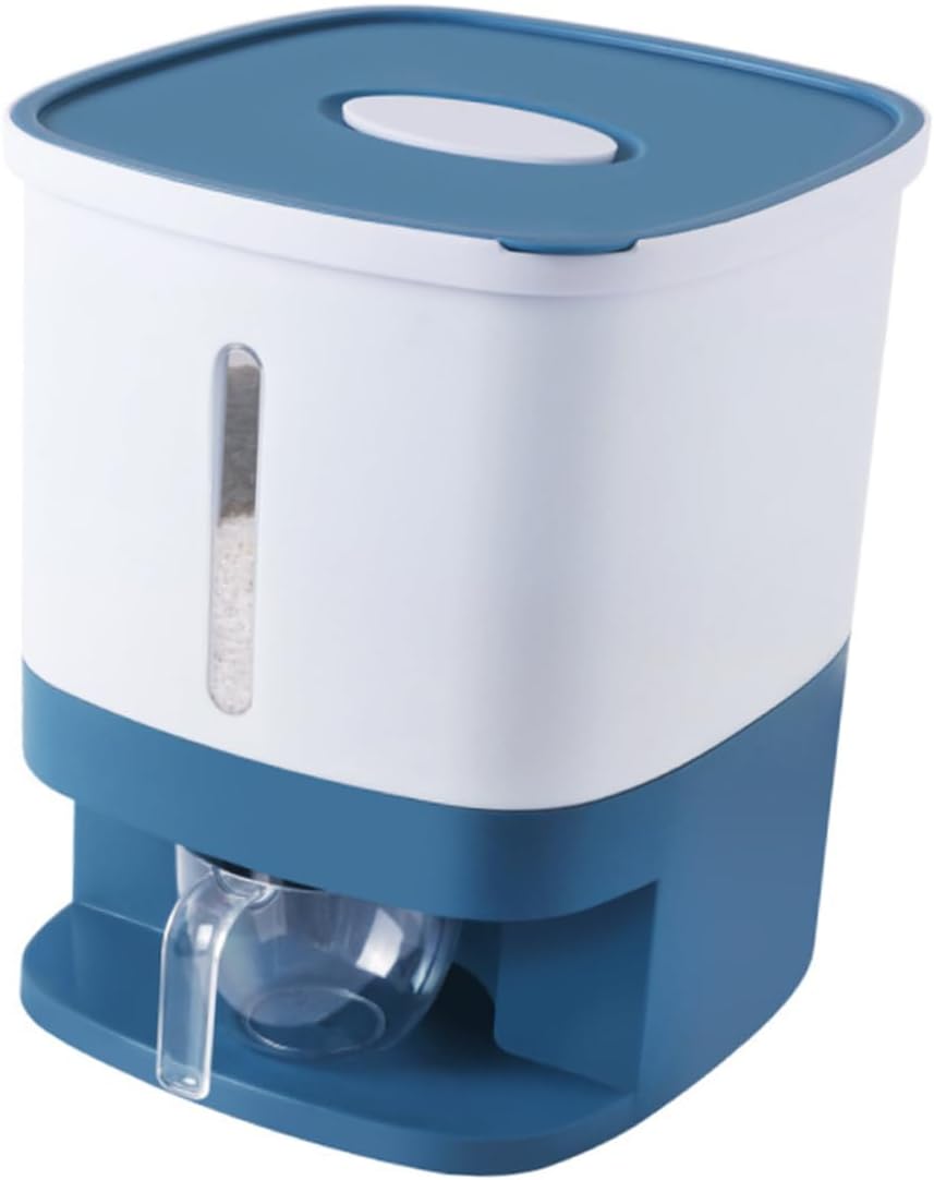 Large Rice Storage Box Lid Kitchen Grain Storage Container Silicone Pp Material Airtight Rice Holder for Home