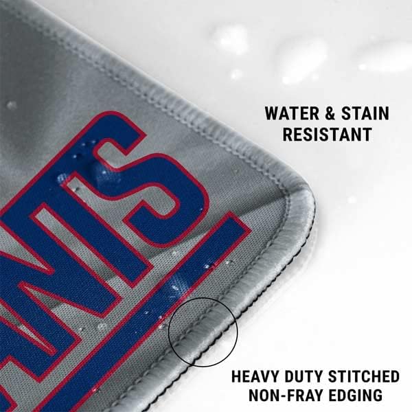 Skinit Medium Gaming Mouse Pad - Officially Licensed New York Giants Design with Stitched Edges, Waterproof, Non-Slip Rubber Base, Desk Mat for Keyboard & Mouse, 17.7" x 15.75" inches