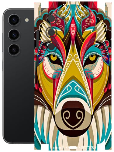 Image of AtOdds - Full Body Back Screen Guard Protector Film - Lamination Wrap Skin Sticker Compatible with Samsung Galaxy S23 (5G) | Scratchproof Matte Finish (Mighty Wolf)