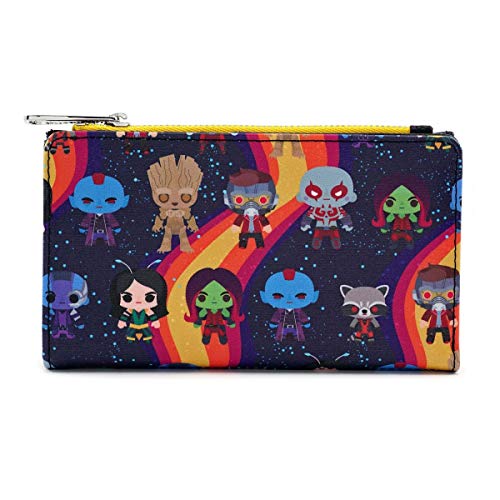 Loungefly x Marvel Guardians of the Galaxy Chibi Print Flap Wallet (One Size, Multicolored)2