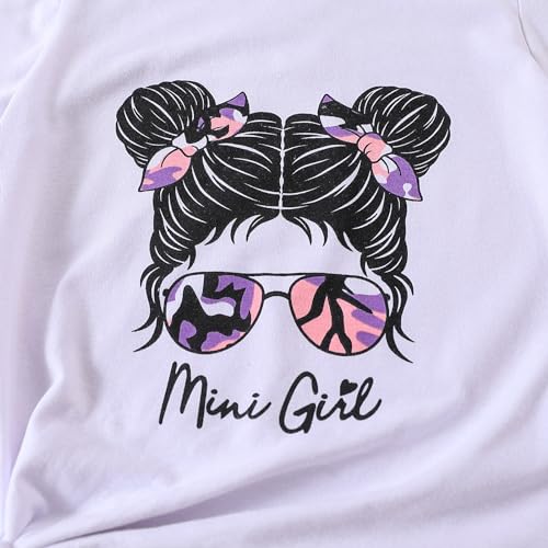 Image of Ayzozuy Kids Toddler Girl Clothes Letter Print Graphic Top + Leopard Print Flare Leg Pants 2PC Summer Clothing Set