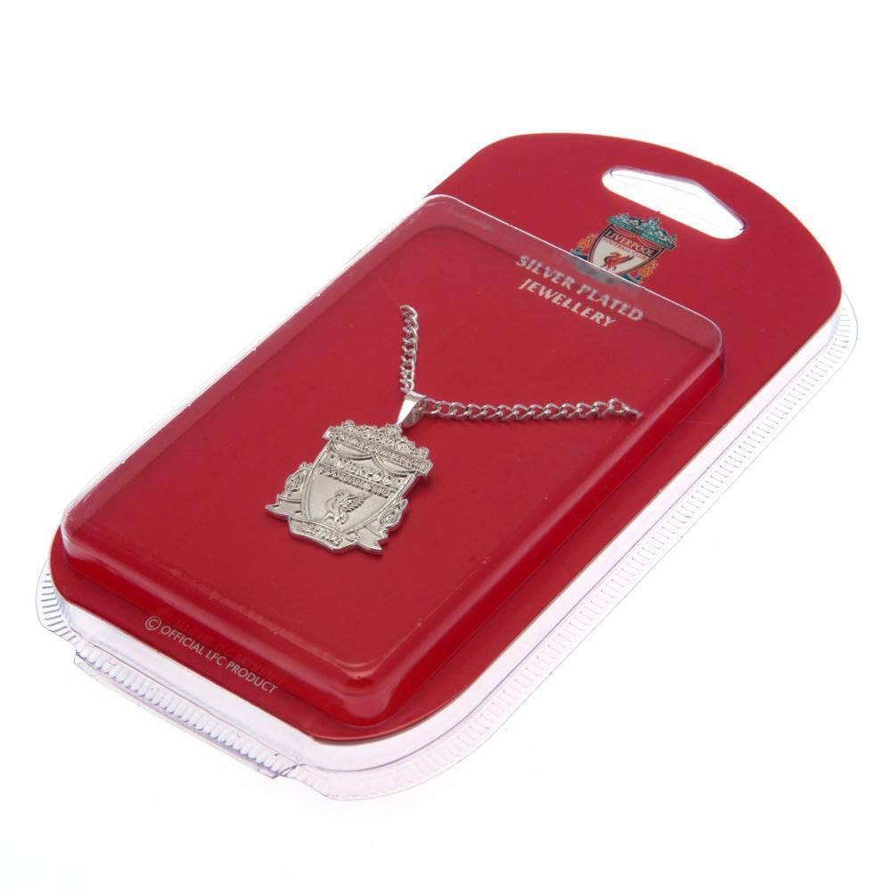 Liverpool FC Silver Plated Crest Pendant & Chain by footballsouvenirs
