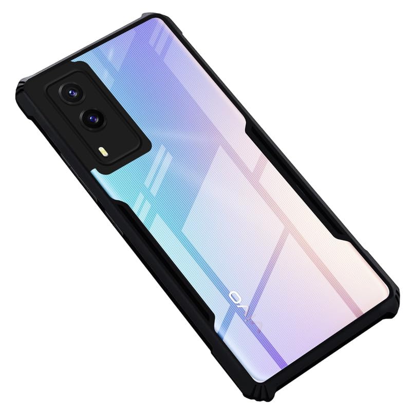 Mr. Case Back Cover Case for Vivo V21e 5G | HybridShield Transparent Glass Back | Camera Protection - Black Bumper & Transparent Back (B0CP2GDHDG) Amazon Price History, Amazon Price Tracker
