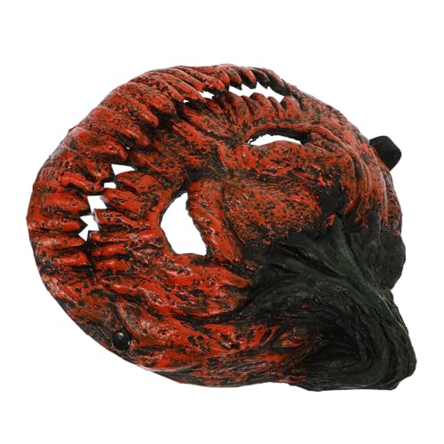 Homoyoyo Halloween Pumpkin Mask Scary Cosplay Accessory for Halloween Parties Lightweight Pu Material for Costume Events Portable Design