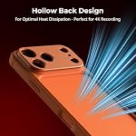 SmallRig FilMov Bumper Phone Case for iPhone 17 Pro, Hollow Back Design with Lens Backplate, 67mm Filter Adapter Compatible with Phone Gimbal Stabilizers, for DJI for Insta360, Orange- 5792
