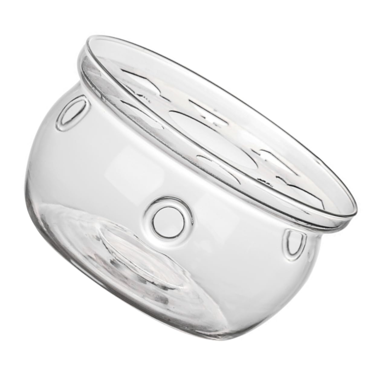 Mikinona Teapot Warmer Glass Base Heating Stand for Tea Ceremony Elegant Candle Warmer Accessory for Homes Offices and Tea Houses Borosilicate Design