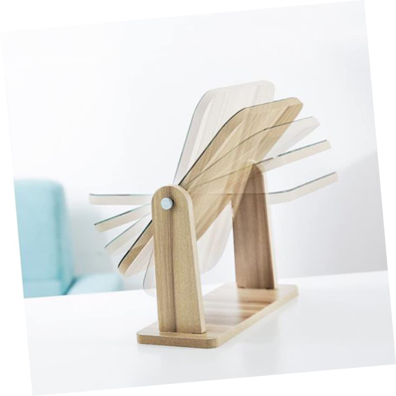 Gogogmee 1Pc Rotatable Makeup Mirror Elegant Rectangular Desktop Mirror for Women Frame Image for Quick Touch Ups for Bedroom Bathroom Use