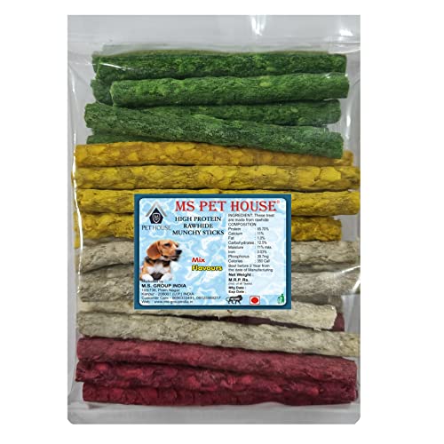 Image of Best Combo Offer Dog Chew Munchy Sticks Mix Flavors 1.8 Kg. (Chicken, Mint, Mutton And Natural 450G. Each) For All Life Stages Dogs All Breed Formula., 1 Count