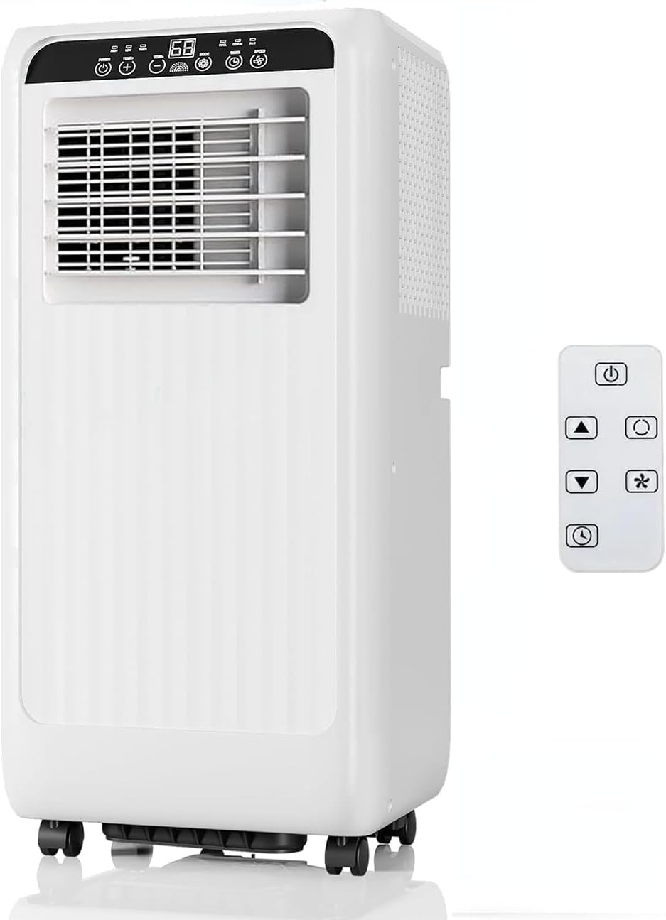 Photo 1 of GarveeTech 8000 BTU Portable Air Conditioner, 3 in 1 AC Unit for 350 Sq.Ft. with Built In Dehumidifier, 2 Speed Fan, Timer, Remote, Led Display, Small Air Cooler for Bedroom RV, White