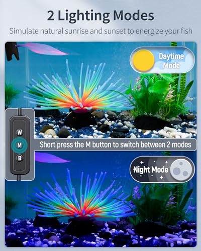 Pawfly 21W Aquarium LED Light for 30 to 36 Inch Fish Tanks Extendable Fish Tank Light with Full Spectrum Brilliant White Blue Red Lights with Daytime & Night Modes and Adjustable Brightness - Image 5