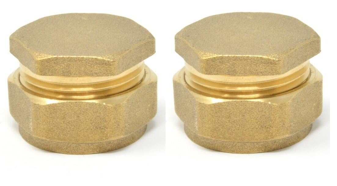 Hep® 15 mm Messing Kompression Endkappe Stop End WRAS-geprüft (2 Stück)
