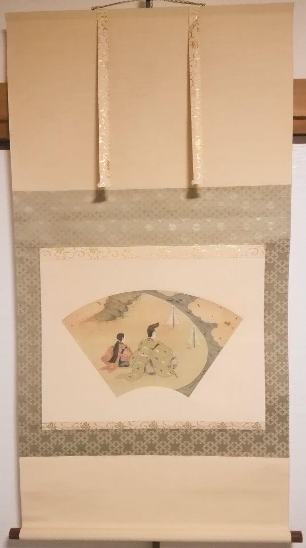 【きんちゃん様用】大和絵／無落款【大名御花見 図】絹本　掛軸（土佐派） 紙本金地著色燕子花図〈尾形光琳筆／六曲屏風〉 文化遺産オンライン
