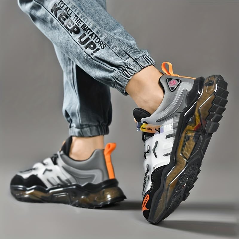 Men's Shock-Absorbing Sneakers - Stylish Sneakers - Breathable, Lightweight, lace-up Design, Suitable for Running, Basketball, Exercise, Gym Cushioning Insoles2