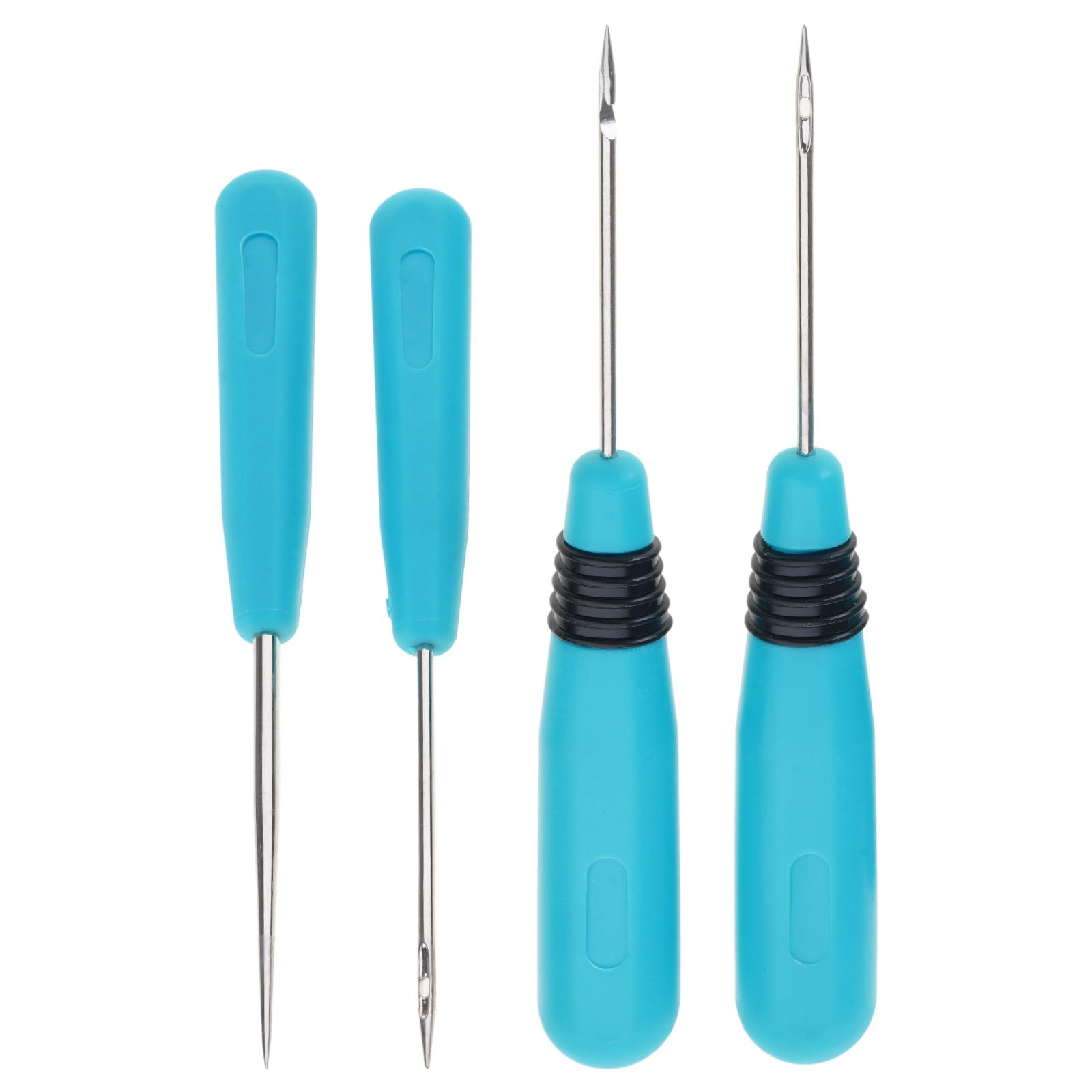 Hsioluted 4 Pcs Sewing Awl Cone Needle Leather Tool Shoe Repair Needle Tool Hand Awl for Craft