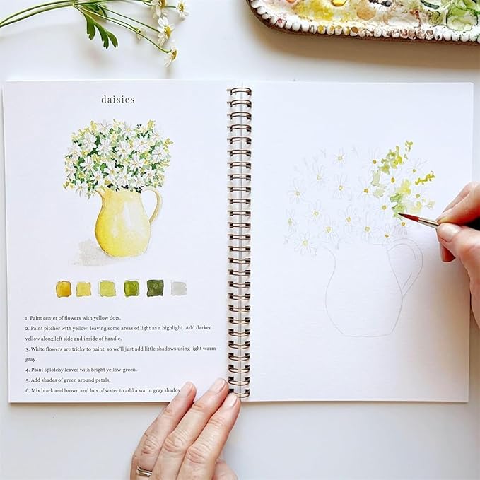 Cahier D'exercices D'aquarelle Adapté Aux Débutants, Ensemble