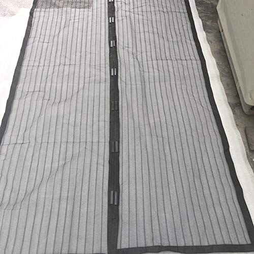 U-HOME Cortina de Puerta Imán de eslabón de Cadena Imán para Cortinas de mosquitera Control de plagas de Moscas Decoración de hogar de Insectos 100 x 210 cm, Negro