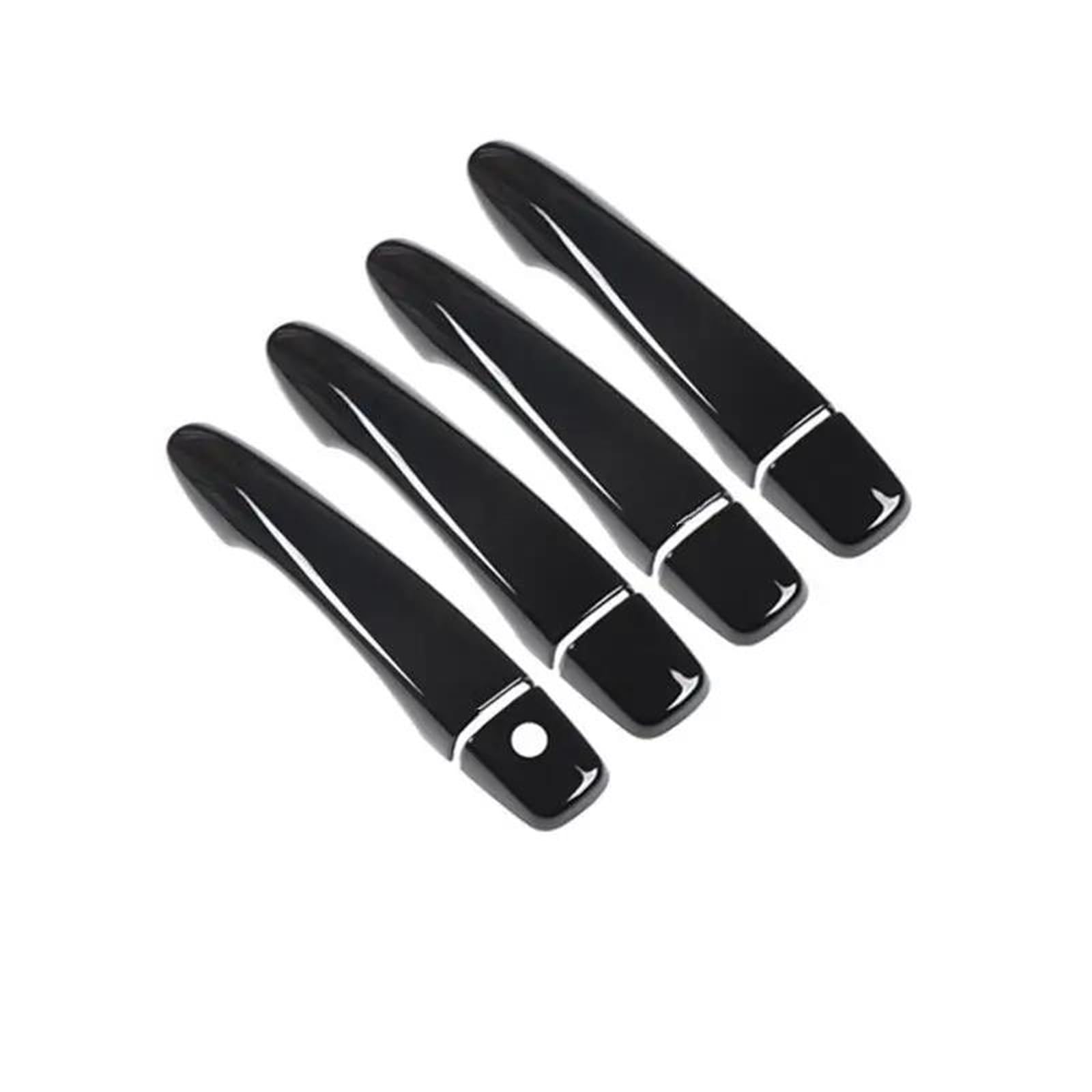 Yytemd Black No Button Car Exterior Door Handle Cover Trim Accessoires For Nissan For Qashqai J11 2014-2021 Chrome(Black No Button)