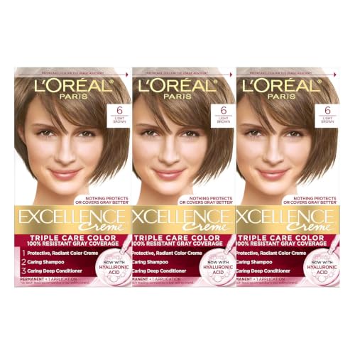 Image of L'Oreal Excellence Creme, Light Brown [6] 1 Each (Pack of 3)