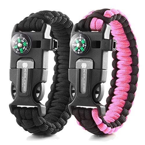 Product Image of the X-Plore Gear Emergency Paracord Bracelets | Set of 2| The Ultimate Tactical...