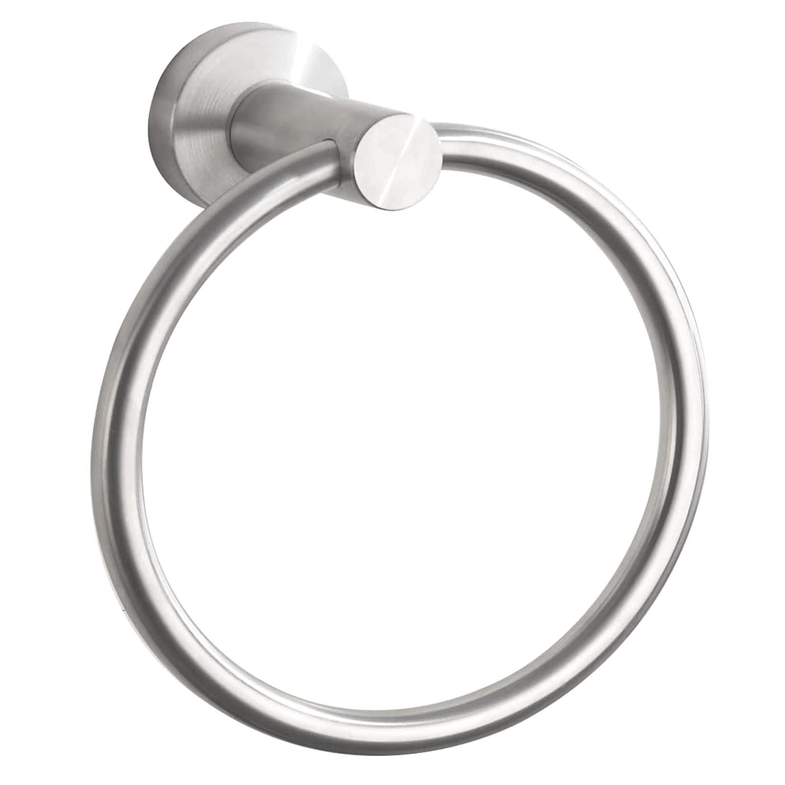 Towel Ring Hanger Wall Mounted Stainless Steel Towel Holder Rack, for Bath Bathroom, Kitchen or Indoor (7.08in, Silver) - 2 Installation Options