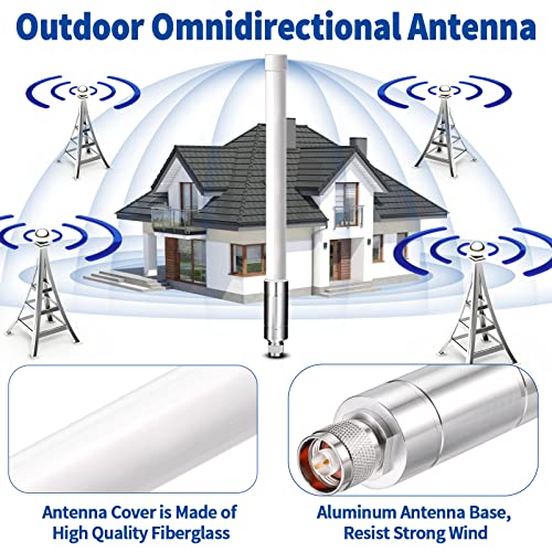 Image of Bingfu Lora Antenna 915mhz outperforms 5.8 dbi 8dbi Antennas in Some Use Cases - 4dbi with 10ft Cable for Meshtastic Solar Node Repeater and RAK V2 Nebra Bobcat Sensecap M1 HNT Helium Hotspot Miner