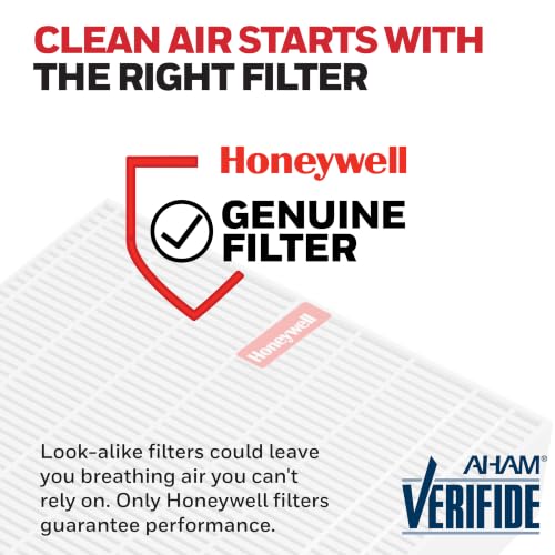 Image of Honeywell HEPA Air Purifier Filter R, 3-Pack for HPA 100 /200 /300, 3000 and 5000 Series - Airborne Allergen HEPA Air Filter Replacement Targets Wildfire /Smoke, Pollen, Pet Dander, and Dust