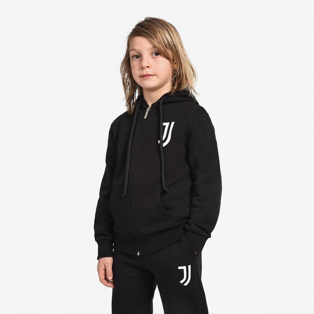 JUVENTUS Felpa Nera Bambino Cappuccio Logo Bianco 4-8 Anni Stagione 2020/21