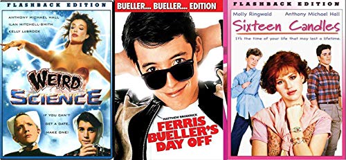 Get your Love Life 80's Fun DVD Sixteen Candles Molly Ringwald + Weird Science John Hughs & High School Teen Ferris Bueller's Day Off ... Fun Comedy movie Set Triple Feature Pack